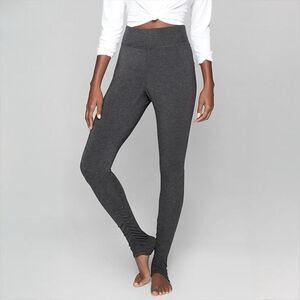Athleta Women's Charcoal Gray Pull-On Restore Slim Ruched Leggings Size Small